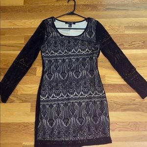 Women’s Black and Cream Dress